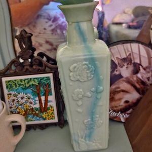Vintage Jim Beam aqua milk glass bottle